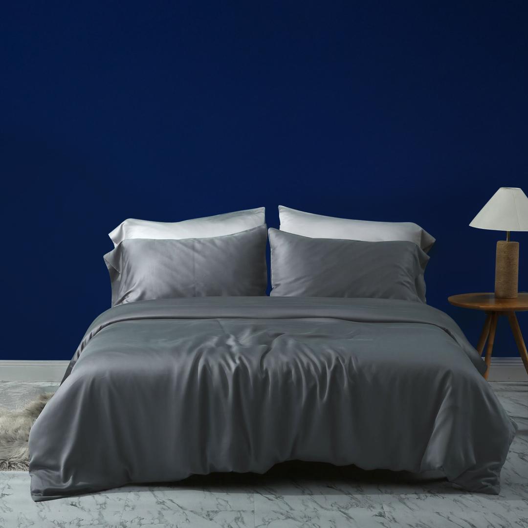 luxurious tencel bed sheet charcoal grey perth western australia