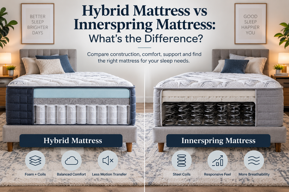Hybrid Mattress vs Innerspring Mattress: What’s the Difference?