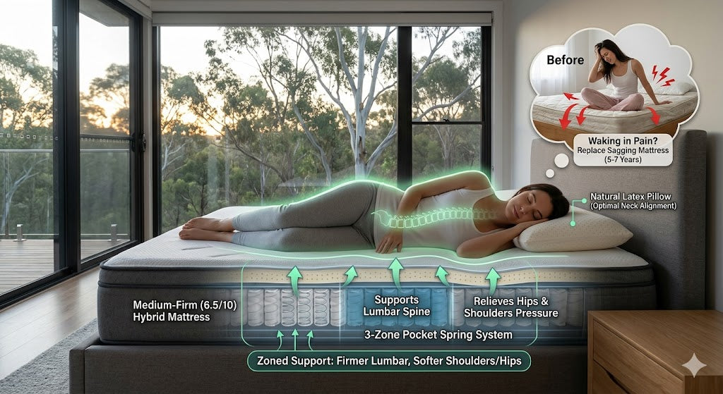 DuuDuu hybrid mattress for back pain relief